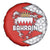 Bahrain Shield Design Spare Tire Cover with Arabesque Tile Motif in Red