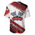 Formula 1 Inspired Bahrain Race Baseball Jersey with Checkered Flag Print