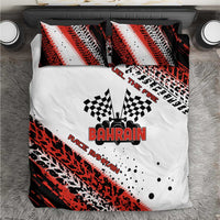 Formula 1 Inspired Bahrain Race Bedding Set with Checkered Flag Print