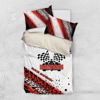 Formula 1 Inspired Bahrain Race Bedding Set with Checkered Flag Print