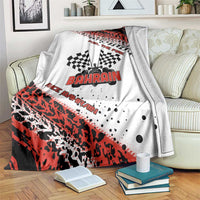 Formula 1 Inspired Bahrain Race Blanket with Checkered Flag Print