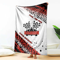 Formula 1 Inspired Bahrain Race Blanket with Checkered Flag Print