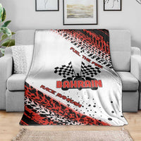 Formula 1 Inspired Bahrain Race Blanket with Checkered Flag Print