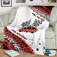 Formula 1 Inspired Bahrain Race Blanket with Checkered Flag Print