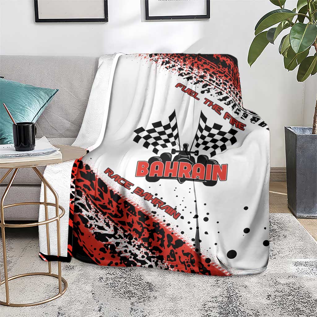 Formula 1 Inspired Bahrain Race Blanket with Checkered Flag Print