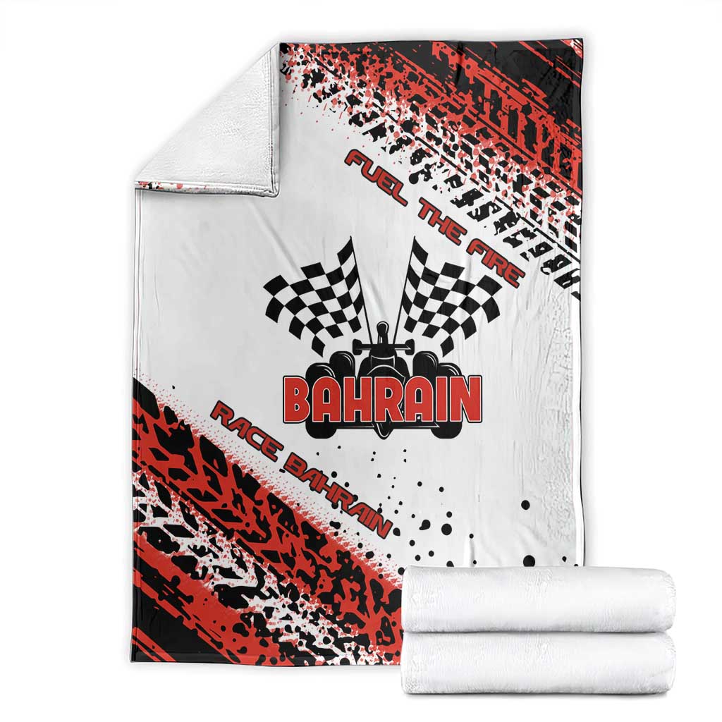 Formula 1 Inspired Bahrain Race Blanket with Checkered Flag Print