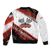 Formula 1 Inspired Bahrain Race Bomber Jacket with Checkered Flag Print
