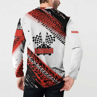 Formula 1 Inspired Bahrain Race Button Sweatshirt with Checkered Flag Print