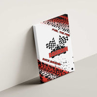 Formula 1 Inspired Bahrain Race Canvas Wall Art with Checkered Flag Print