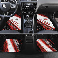 Formula 1 Inspired Bahrain Race Car Mats with Checkered Flag Print
