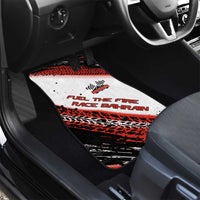 Formula 1 Inspired Bahrain Race Car Mats with Checkered Flag Print