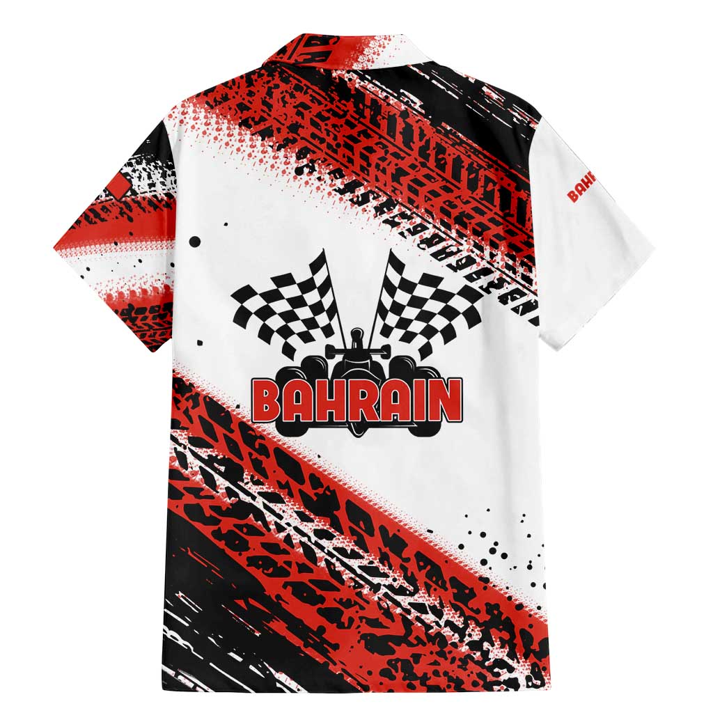 Formula 1 Inspired Bahrain Race Family Matching Mermaid Dress and Hawaiian Shirt with Checkered Flag Print