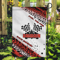 Formula 1 Inspired Bahrain Race Garden Flag with Checkered Flag Print