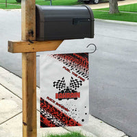 Formula 1 Inspired Bahrain Race Garden Flag with Checkered Flag Print