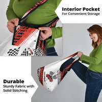 Formula 1 Inspired Bahrain Race Grocery Bag with Checkered Flag Print