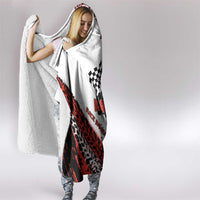 Formula 1 Inspired Bahrain Race Hooded Blanket with Checkered Flag Print