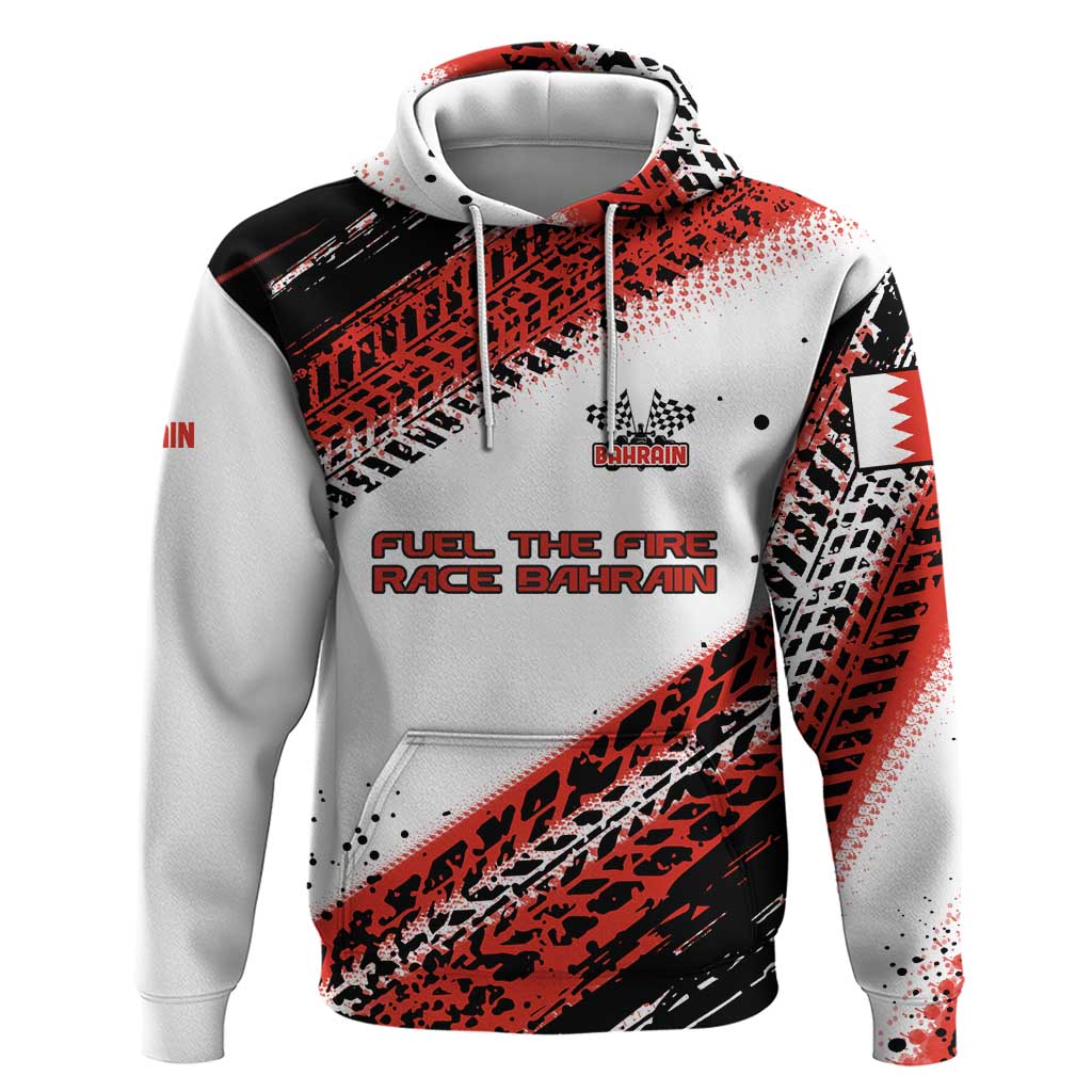 Formula 1 Inspired Bahrain Race Hoodie with Checkered Flag Print
