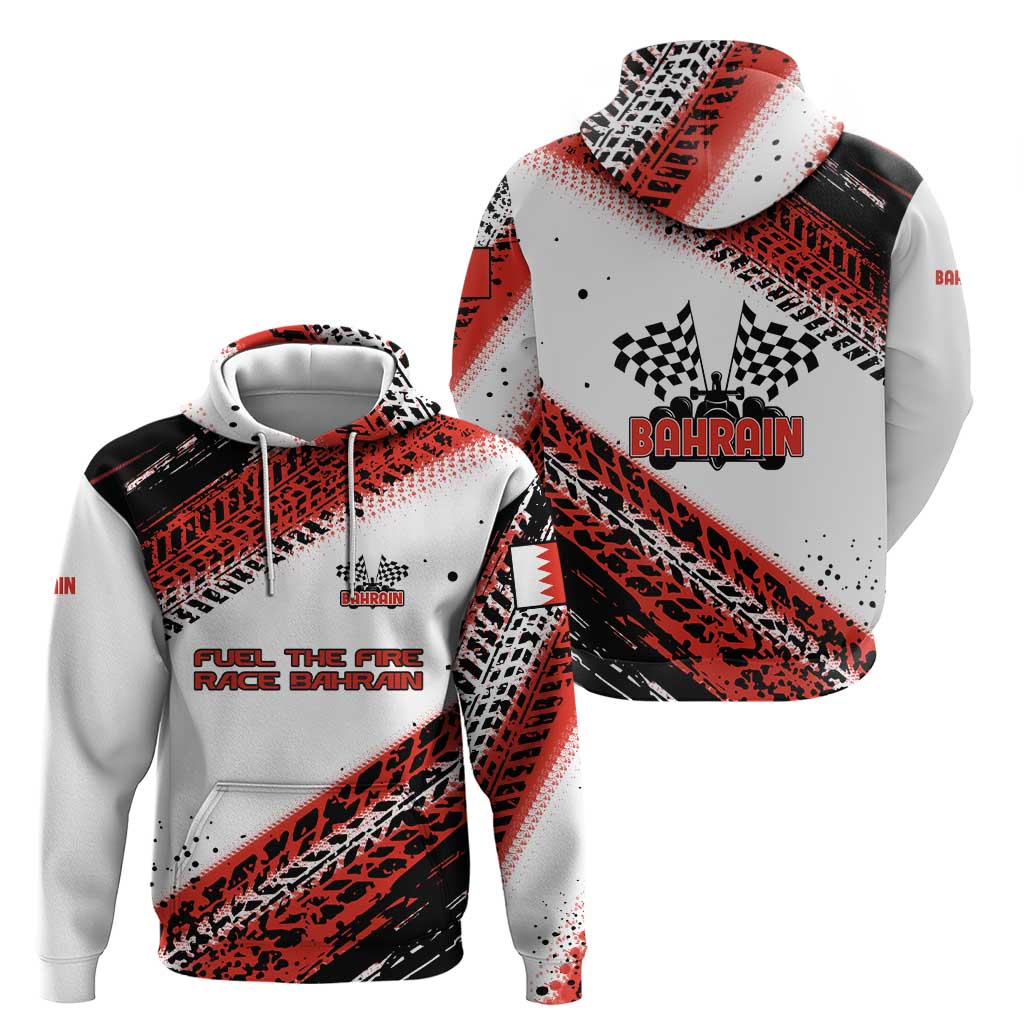 Formula 1 Inspired Bahrain Race Hoodie with Checkered Flag Print