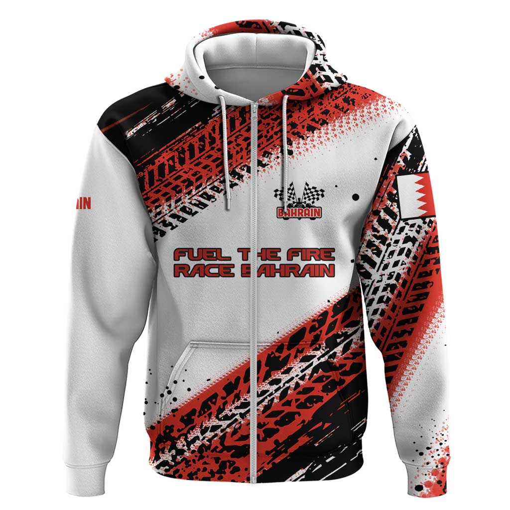 Formula 1 Inspired Bahrain Race Hoodie with Checkered Flag Print