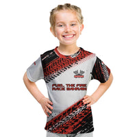 Formula 1 Inspired Bahrain Race Kid T Shirt with Checkered Flag Print