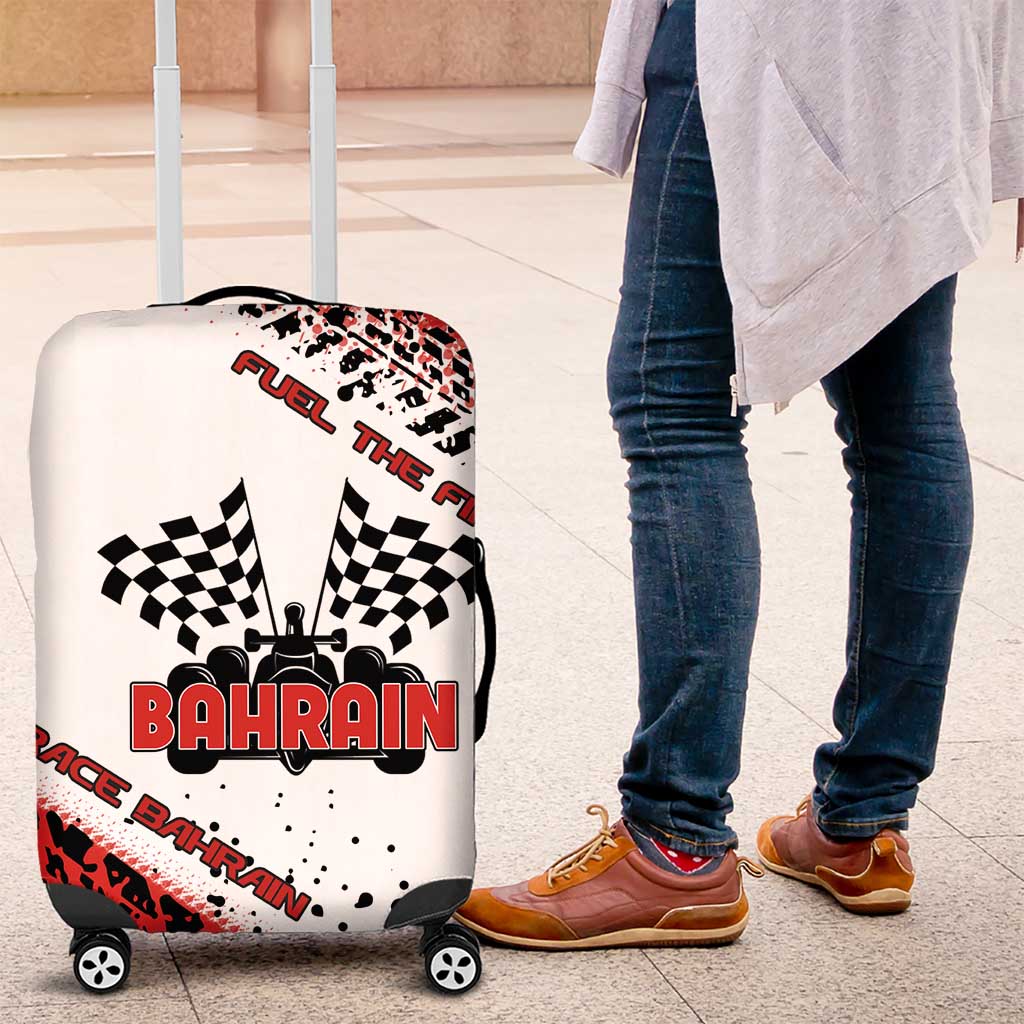 Formula 1 Inspired Bahrain Race Luggage Cover with Checkered Flag Print