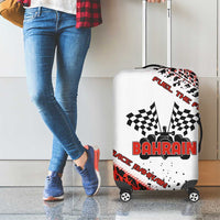 Formula 1 Inspired Bahrain Race Luggage Cover with Checkered Flag Print