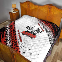 Formula 1 Inspired Bahrain Race Quilt with Checkered Flag Print