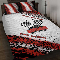 Formula 1 Inspired Bahrain Race Quilt Bed Set with Checkered Flag Print