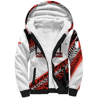 Formula 1 Inspired Bahrain Race Sherpa Hoodie with Checkered Flag Print