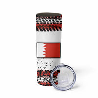 Formula 1 Inspired Bahrain Race Skinny Tumbler with Checkered Flag Print