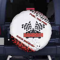 Formula 1 Inspired Bahrain Race Spare Tire Cover with Checkered Flag Print