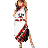 Formula 1 Inspired Bahrain Race Summer Maxi Dress with Checkered Flag Print