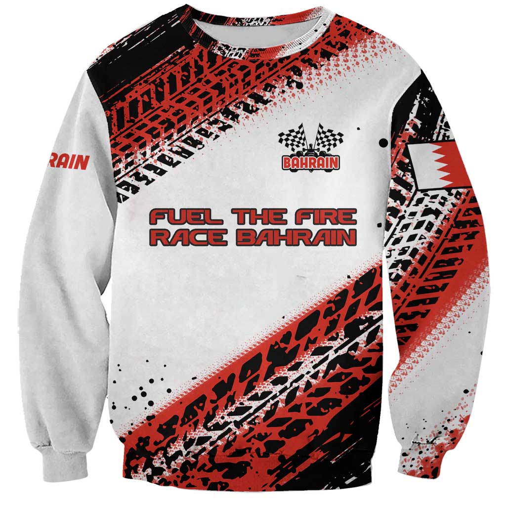 Formula 1 Inspired Bahrain Race Sweatshirt with Checkered Flag Print