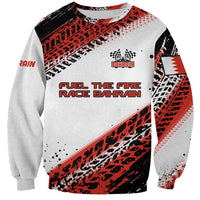 Formula 1 Inspired Bahrain Race Sweatshirt with Checkered Flag Print