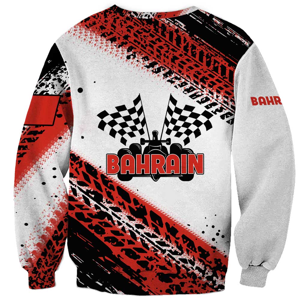 Formula 1 Inspired Bahrain Race Sweatshirt with Checkered Flag Print