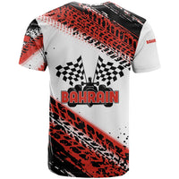 Formula 1 Inspired Bahrain Race T Shirt with Checkered Flag Print