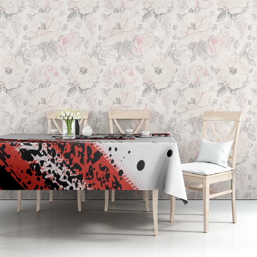 Formula 1 Inspired Bahrain Race Tablecloth with Checkered Flag Print