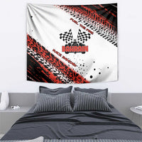 Formula 1 Inspired Bahrain Race Tapestry with Checkered Flag Print
