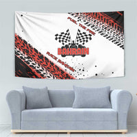 Formula 1 Inspired Bahrain Race Tapestry with Checkered Flag Print