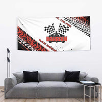 Formula 1 Inspired Bahrain Race Tapestry with Checkered Flag Print