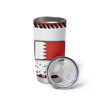 Formula 1 Inspired Bahrain Race Tumbler Cup with Checkered Flag Print