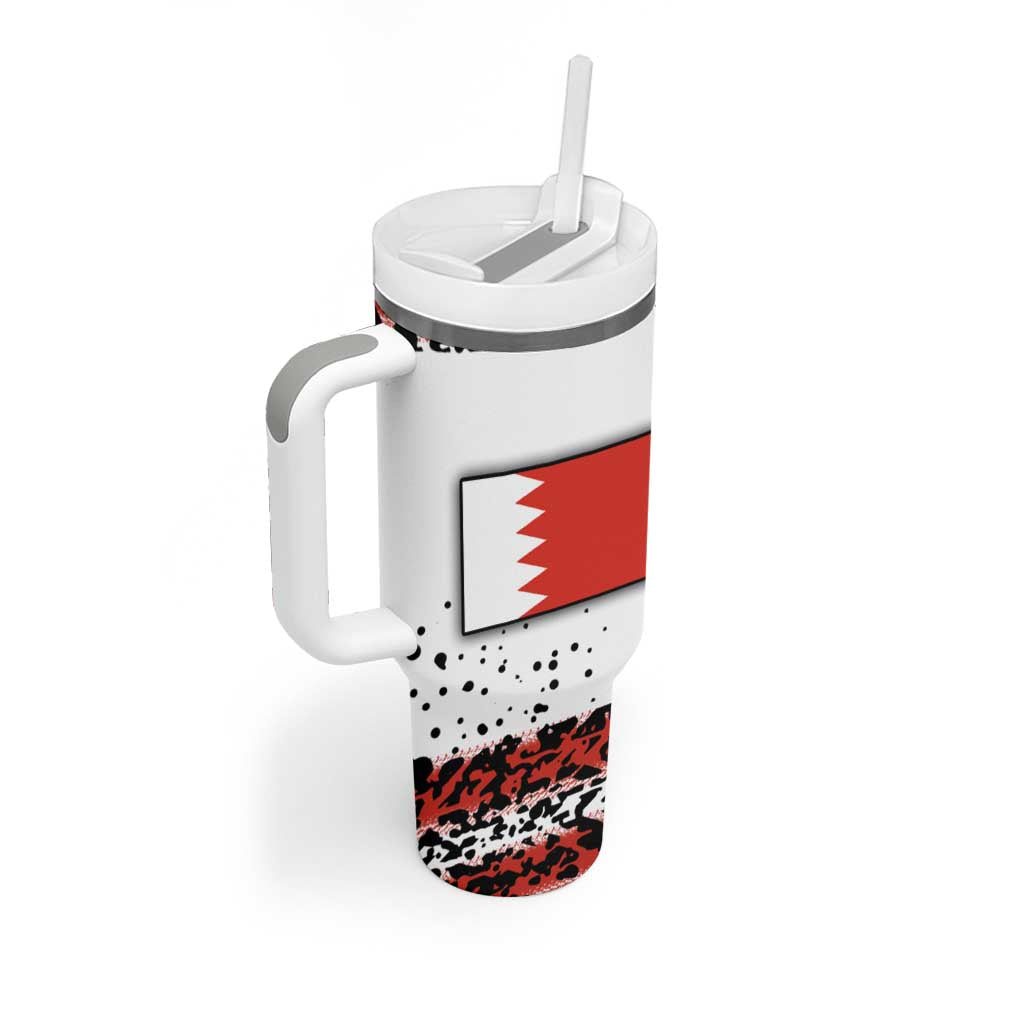 Formula 1 Inspired Bahrain Race Tumbler With Handle with Checkered Flag Print
