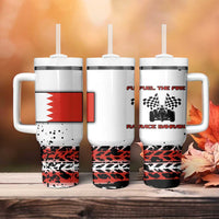 Formula 1 Inspired Bahrain Race Tumbler With Handle with Checkered Flag Print