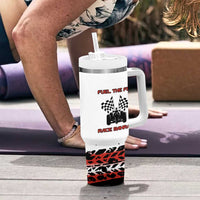 Formula 1 Inspired Bahrain Race Tumbler With Handle with Checkered Flag Print