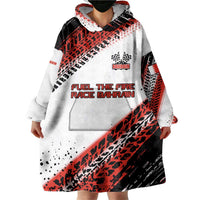 Formula 1 Inspired Bahrain Race Wearable Blanket Hoodie with Checkered Flag Print