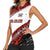 Formula 1 Inspired Bahrain Race Women Sleeveless Polo Shirt with Checkered Flag Print