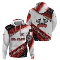 Formula 1 Inspired Bahrain Race Zip Hoodie with Checkered Flag Print