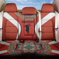 Bahrain Mandala Pattern Back Car Seat Cover with National Map and Arabic Geometric Design