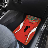 Bahrain Mandala Pattern Car Mats with National Map and Arabic Geometric Design