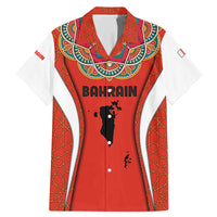 Bahrain Mandala Pattern Family Matching Mermaid Dress and Hawaiian Shirt with National Map and Arabic Geometric Design